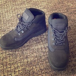 Timberland grey on grey field boots.